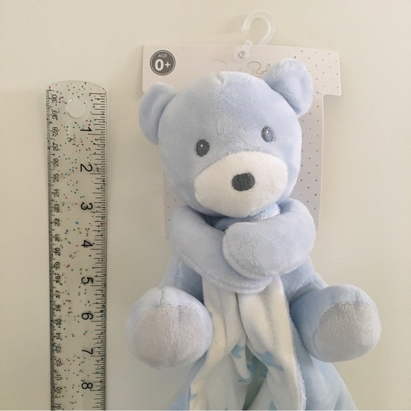 NEW Lovey Security Blanket Soft Baby Toy Little Blue Bear Gift 6M+ | Rene Rofe - Picture 10 of 11